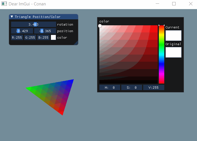 Change triangle's color