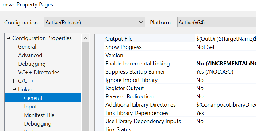 Visual Studio C++ Additional Dependencies Path