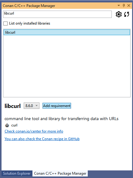 Add libcurl requirement