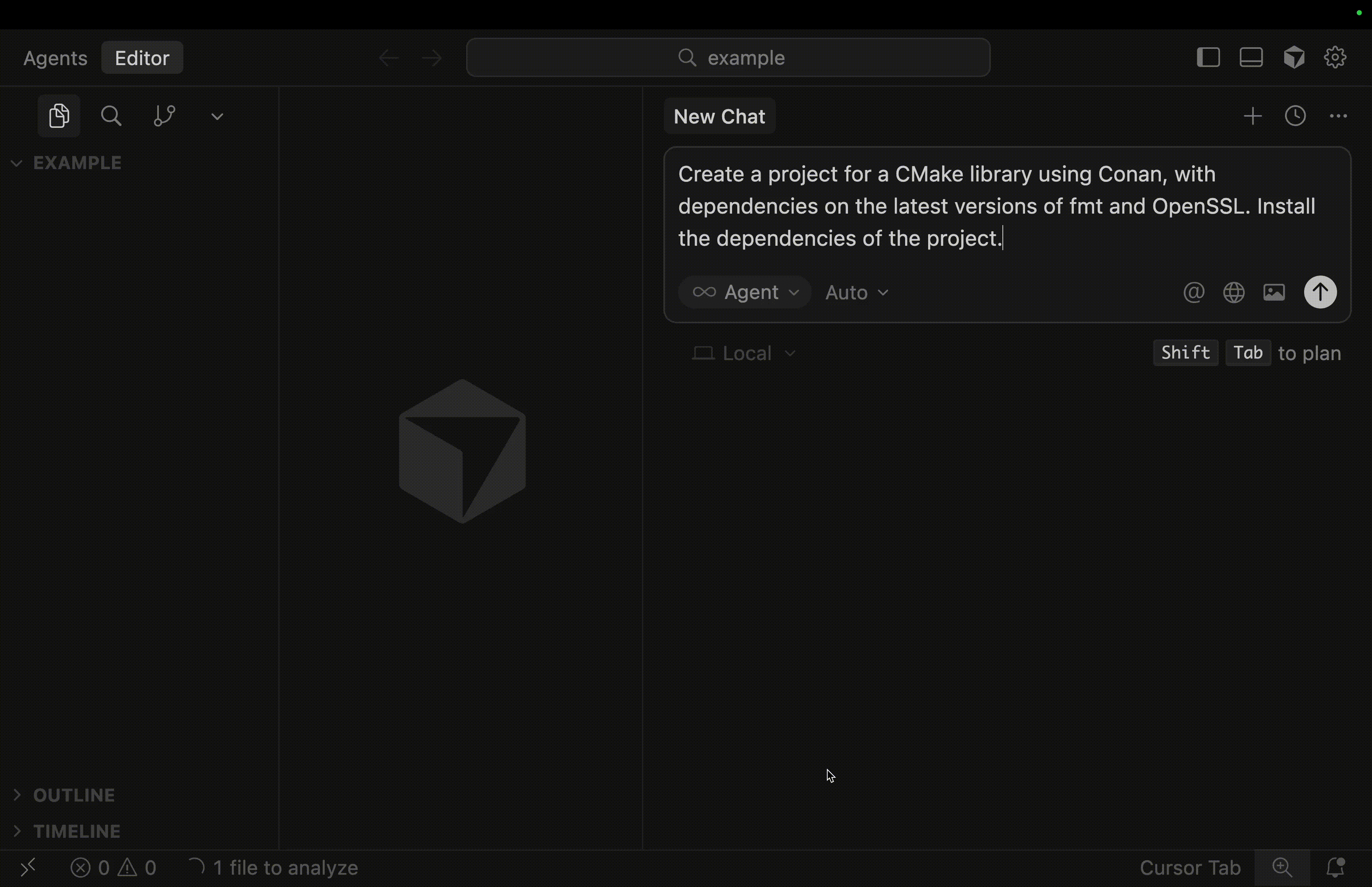 Create project gif example